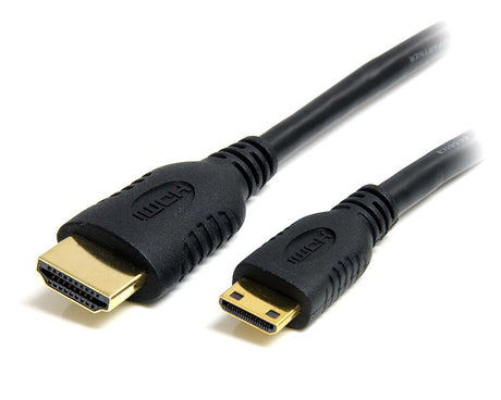 STARTECH 1m Mini HDMI to HDMI Cable with Ethernet - 4K 30Hz High Speed Mini HDMI to HDMI Adapter Cable - Mini HDMI Type-C Device to HDMI Monitor|Display - Durable Video Converter Cord (HDACMM1M) (HDACMM1M)