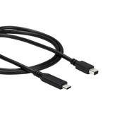 STARTECH 1m | 3.3ft USB-C to Mini DisplayPort Cable - 4K 60Hz - Black - USB 3.1 Type C to mDP Adapter (CDP2MDPMM1MB) (CDP2MDPMM1MB)