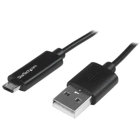 STARTECH 1m | 3ft USB to Micro USB Cable with LED Charging Light - M|M USB to Micro USB Charging Cable - USB Charger Cable (USBAUBL1M) (USBAUBL1M)