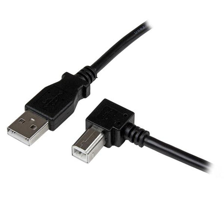 STARTECH 1m USB 2.0 A to Right Angle B Cable Cord - 1 m USB Printer Cable - Right Angle USB B Cable - 1x USB A (M) | 1x USB B (M) (USBAB1MR)