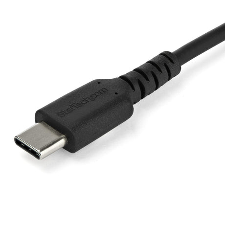 STARTECH 1m USB C Charging Cable - Durable Fast Charge & Sync USB 2.0 Type C to USB C Laptop Charger Cord - TPE Jacket Aramid Fiber M|M 60W Black - S10 S20 iPad Pro MS Surface (RUSB2AC1MB) (RUSB2CC1MB)