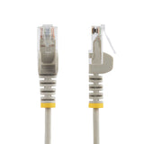 STARTECH 2.5 m CAT6 Cable - Slim - Snagless RJ45 Connectors - Grey (N6PAT250CMGRS)