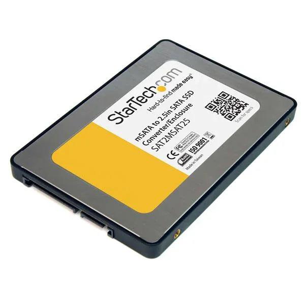STARTECH 2.5in SATA to Mini SATA SSD Adapter Enclosure - Mini PCIe ssd ...