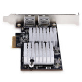 STARTECH 2-Port 10GbE PCIe Network Adapter Card | Network Card for PCs|Servers | Six-Speed PCIe Ethernet Card with Jumbo Frame Support | NIC|LAN Interface Card | 10GBASE-T and NBASE-T (ST10GSPEXNDP2) (ST10GSPEXNDP2)