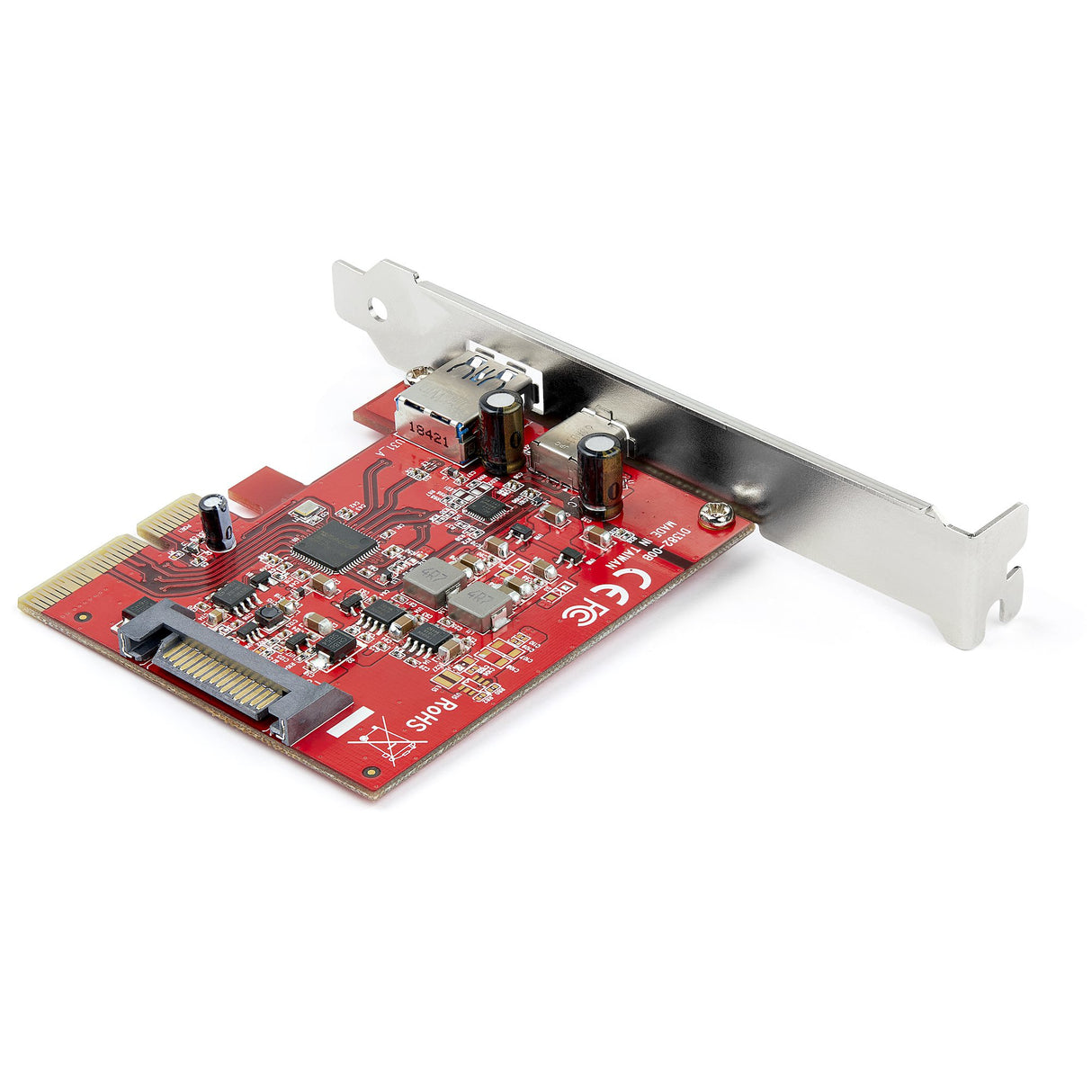 STARTECH 2-Port 10Gbps USB-A & USB-C PCIe Card - USB 3.1 Gen 2 PCI Express Type C|A Host Controller Card Adapter - USB 3.2 Gen 2x1 PCIe Expansion Add-On Card | Windows | macOS | Linux (PEXUSB311AC3) (PEXUSB311AC3)