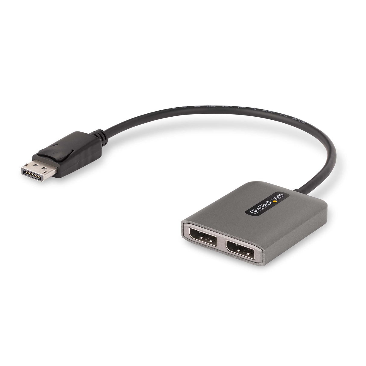 STARTECH 2-Port DisplayPort MST Hub | Dual 4K 60Hz | DP to 2x DisplayPort Monitor Adapter | DP 1.4 Multi-Monitor Video Adapter | 1ft (30cm) Built-in Cable | USB Powered | Windows Only (MST14DP122DP) (MST14DP122DP)