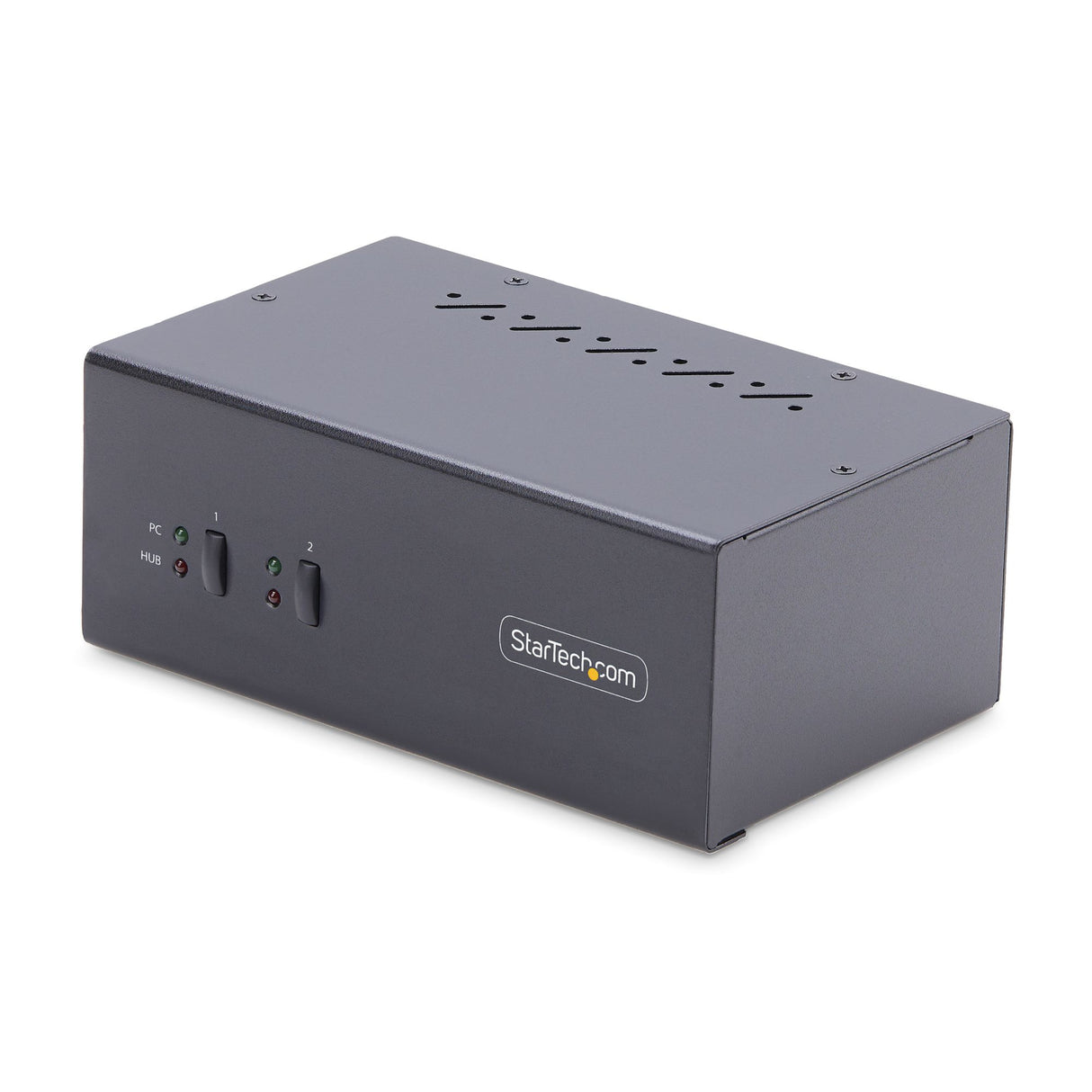 STARTECH 2-Port Dual-Monitor DisplayPort KVM Switch | 4K 60Hz | 2x USB 5Gbps Hub Ports | 2x USB 2.0 HID Ports | Hotkey and Push-Button Switching | TAA Compliant (P2DD46A2-KVM-SWITCH) (P2DD46A2-KVM-SWITCH)