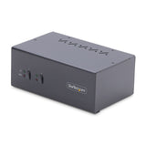 STARTECH 2-Port Dual-Monitor DisplayPort KVM Switch | 4K 60Hz | 2x USB 5Gbps Hub Ports | 2x USB 2.0 HID Ports | Hotkey and Push-Button Switching | TAA Compliant (P2DD46A2-KVM-SWITCH) (P2DD46A2-KVM-SWITCH)