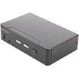 STARTECH 2 Port HDMI KVM Switch - Single Monitor 4K 60Hz Ultra HD HDR - Desktop HDMI 2.0 KVM Switch with 2 Port USB 3.0 Hub (5Gbps) and 4x USB 2.0 HID | Audio - Hotkey Switching - TAA (SV231HU34K6) (SV231HU34K6)