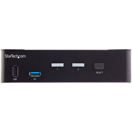 STARTECH 2 Port HDMI KVM Switch - Single Monitor 4K 60Hz Ultra HD HDR - Desktop HDMI 2.0 KVM Switch with 2 Port USB 3.0 Hub (5Gbps) and 4x USB 2.0 HID | Audio - Hotkey Switching - TAA (SV231HU34K6) (SV231HU34K6)