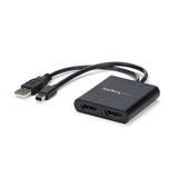 STARTECH 2-Port Multi Monitor Adapter - Mini DisplayPort to 2x DisplayPort MST Hub - Dual 4K 30Hz - Video Splitter for Extended Desktop Mode on Windows PCs Only - mDP 1.2 to 2x DP (MSTMDP122DP) (MSTMDP122DP)