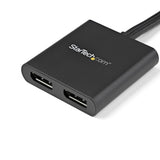 STARTECH 2-Port Multi Monitor Adapter - Mini DisplayPort to 2x DisplayPort MST Hub - Dual 4K 30Hz - Video Splitter for Extended Desktop Mode on Windows PCs Only - mDP 1.2 to 2x DP (MSTMDP122DP) (MSTMDP122DP)