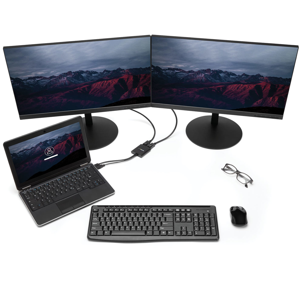 STARTECH 2-Port Multi Monitor Adapter - Mini DisplayPort to 2x DisplayPort MST Hub - Dual 4K 30Hz - Video Splitter for Extended Desktop Mode on Windows PCs Only - mDP 1.2 to 2x DP (MSTMDP122DP) (MSTMDP122DP)