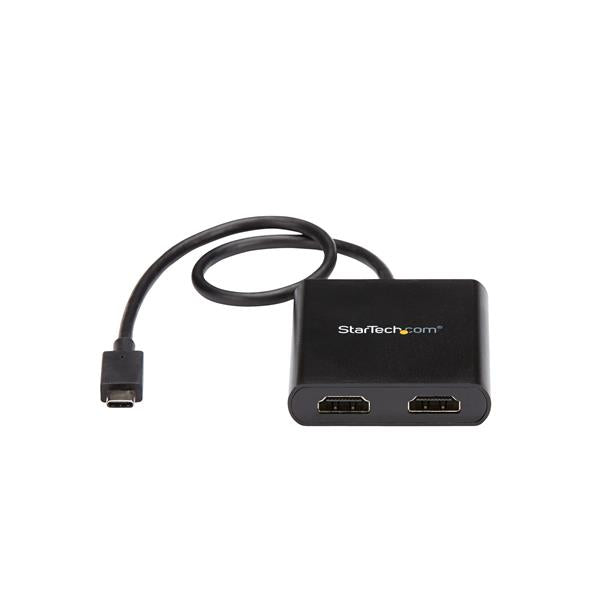 STARTECH 2-Port Multi Monitor Adapter - USB-C to 2x HDMI Video Splitter - USB Type-C to HDMI MST Hub - Dual 4K 30Hz or 1080p 60Hz - Thunderbolt 3 Compatible | Windows Only (MSTCDP122HD) (MSTCDP122HD)