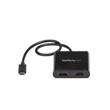 STARTECH 2-Port Multi Monitor Adapter - USB-C to 2x HDMI Video Splitter - USB Type-C to HDMI MST Hub - Dual 4K 30Hz or 1080p 60Hz - Thunderbolt 3 Compatible | Windows Only (MSTCDP122HD) (MSTCDP122HD)