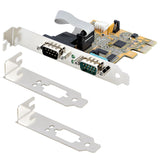 STARTECH 2-Port PCI Express Serial Interface Card | Dual Port PCIe to RS232 (DB9) Serial Card | 16C1050 UART | Standard|Low Profile Brackets | COM Retention | For Windows|Linux (21050-PC-SERIAL-CARD) (21050-PC-SERIAL-CARD)