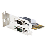 STARTECH 2-Port PCI Express Serial Interface Card | Dual Port PCIe to RS232 (DB9) Serial Card | 16C1050 UART | Standard|Low Profile Brackets | COM Retention | For Windows|Linux (21050-PC-SERIAL-CARD) (21050-PC-SERIAL-CARD)