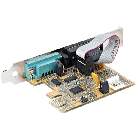STARTECH 2-Port PCI Express Serial Interface Card | Dual Port PCIe to RS232 (DB9) Serial Card | 16C1050 UART | Standard|Low Profile Brackets | COM Retention | For Windows|Linux (21050-PC-SERIAL-CARD) (21050-PC-SERIAL-CARD)
