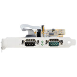 STARTECH 2-Port PCI Express Serial Interface Card | Dual Port PCIe to RS232 (DB9) Serial Card | 16C1050 UART | Standard|Low Profile Brackets | COM Retention | For Windows|Linux (21050-PC-SERIAL-CARD) (21050-PC-SERIAL-CARD)