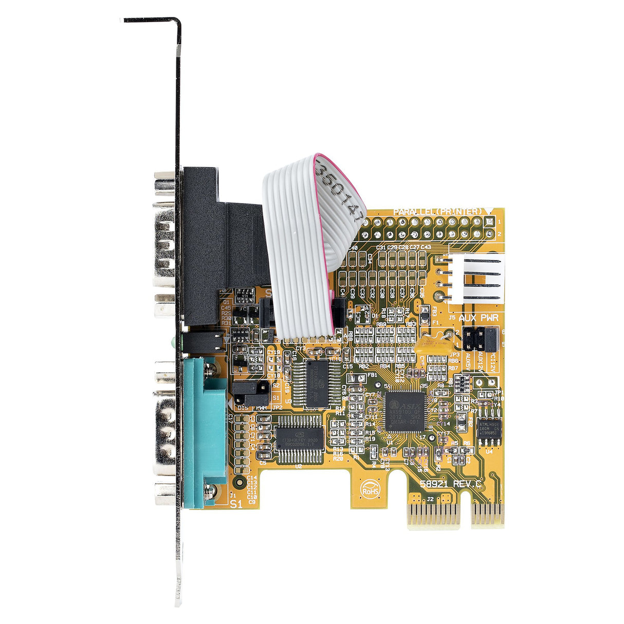 STARTECH 2-Port PCI Express Serial Interface Card | Dual Port PCIe to RS232 (DB9) Serial Card | 16C1050 UART | Standard|Low Profile Brackets | COM Retention | For Windows|Linux (21050-PC-SERIAL-CARD) (21050-PC-SERIAL-CARD)