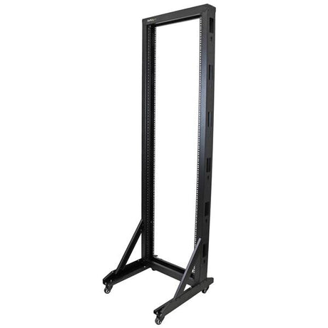 STARTECH 2-Post 42U Mobile Open Frame Server Rack | Two Post 19in Network Rack with Casters | Rolling Open Rack for AV|Data|IT Equipment | Computer Rack for Home|Office Spaces (2POSTRACK42) (2POSTRACK42)
