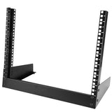 STARTECH 2-Post 8U Desktop Server Rack | Small Open Frame 19in Computer Rack | Compact Network Rack for AV | Studio | Data | IT Equipment | Free Standing Two-Post Home|Office Rack (RK8OD) (RK8OD)