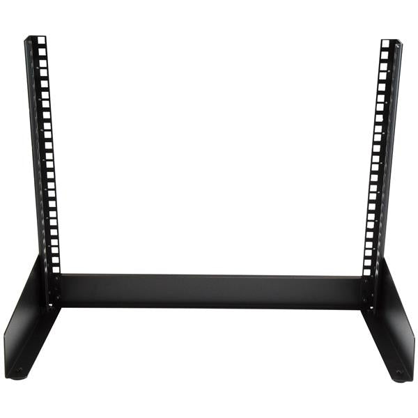 STARTECH 2-Post 8U Desktop Server Rack | Small Open Frame 19in Computer Rack | Compact Network Rack for AV | Studio | Data | IT Equipment | Free Standing Two-Post Home|Office Rack (RK8OD) (RK8OD)