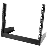 STARTECH 2-Post 8U Desktop Server Rack | Small Open Frame 19in Computer Rack | Compact Network Rack for AV | Studio | Data | IT Equipment | Free Standing Two-Post Home|Office Rack (RK8OD) (RK8OD)