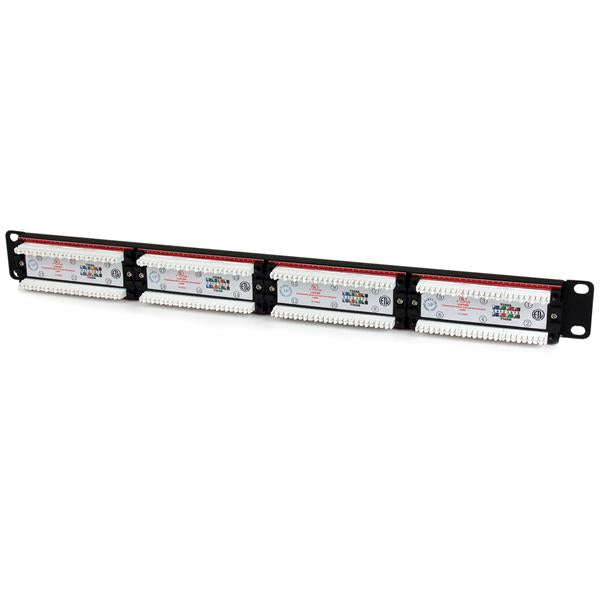 STARTECH 24 Port 1U Rackmount Cat 6 110 Patch Panel - 24 port Network Patch Panel - RJ45 Ethernet 110 type Rack Mount Patch Panel 1U (C6PANEL24)