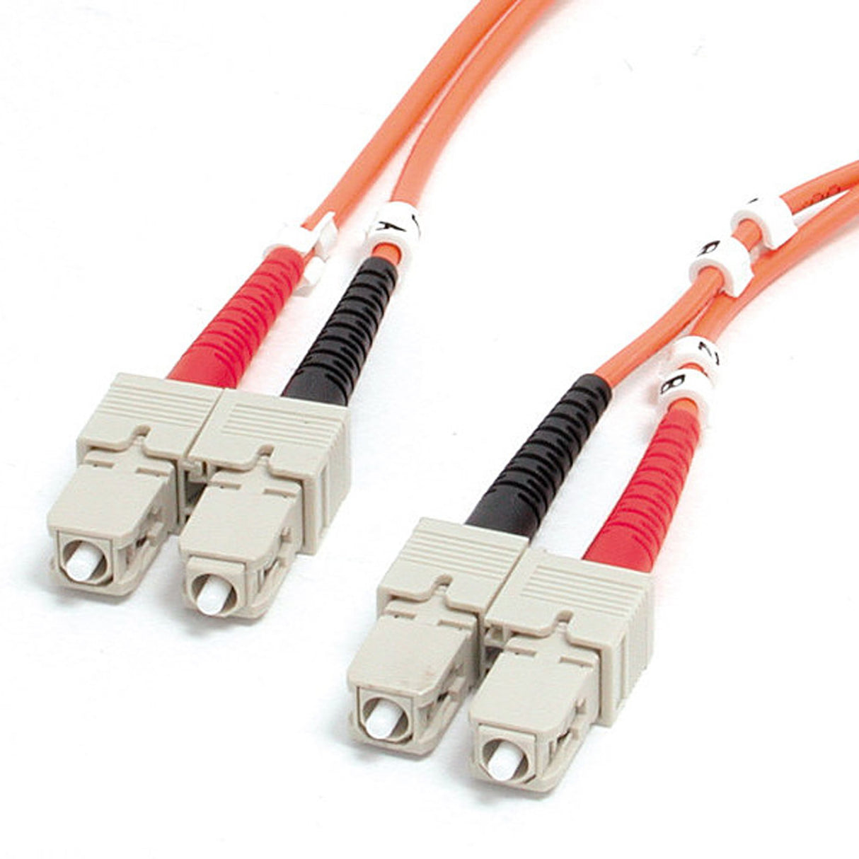 STARTECH 2m (6.6ft) SC to SC OM1 Multimode Fiber Optic Cable | 62.5|125 Fiber Size | 10G Networks | LSZH Fiber Patch Cord (FIBSCSC2) (FIBSCSC2)