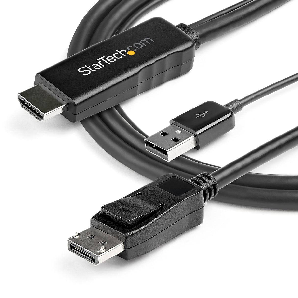 STARTECH 2m (6ft) HDMI to DisplayPort Cable 4K 30Hz - Active HDMI 1.4 to DP 1.2 Adapter Converter Cable with Audio - USB Powered - Mac & Windows - HDMI Laptop to DP Monitor - Male|Male (HD2DPMM2M) (HD2DPMM2M)