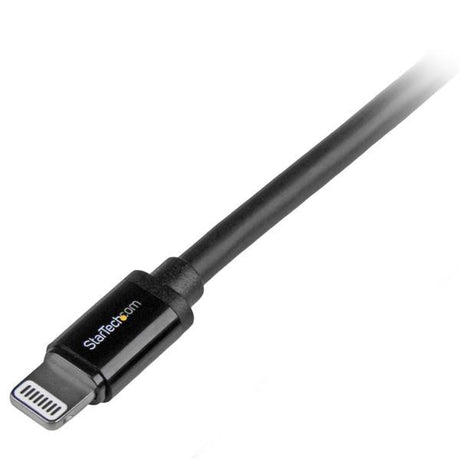 STARTECH 2m (6ft) Long Black Apple 8-pin Lightning Connector to USB Cable for iPhone | iPod | iPad - Charge and Sync Cable (USBLT2MB) (USBLT2MB)