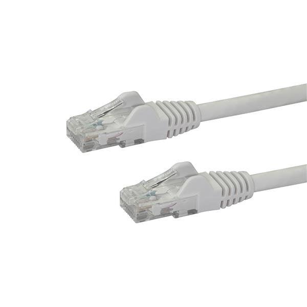 STARTECH 2m CAT6 Ethernet Cable - White CAT 6 Gigabit Ethernet Wire -650MHz 100W PoE RJ45 UTP Network|Patch Cord Snagless w|Strain Relief Fluke Tested|Wiring is UL Certified|TIA (N6PATC2MWH) (N6PATC2MWH)