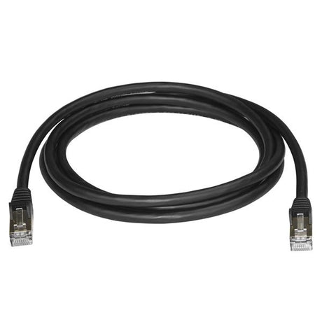STARTECH 2m CAT6a Ethernet Cable - 10 Gigabit Shielded Snagless RJ45 100W PoE Patch Cord - 10GbE STP Network Cable w|Strain Relief - Black Fluke Tested|Wiring is UL Certified|TIA (6ASPAT2MBK) (6ASPAT2MBK)