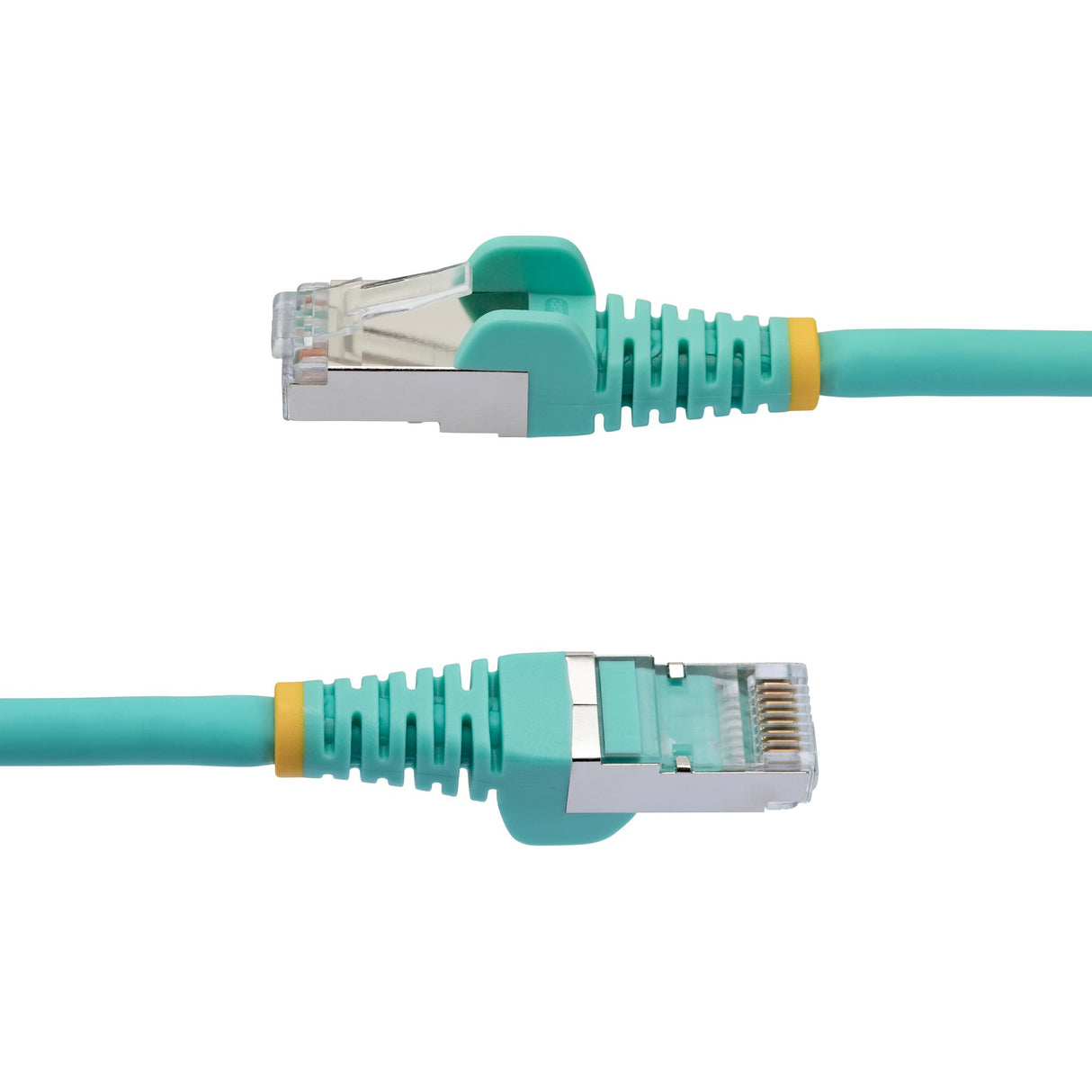 STARTECH 2m CAT6a Ethernet Cable - Low Smoke Zero Halogen (LSZH) - 10 Gigabit 500MHz 100W PoE RJ45 S|FTP Aqua Network Patch Cord Snagless w|Strain Relief (NLAQ-2M-CAT6A-PATCH) (NLAQ-2M-CAT6A-PATCH)
