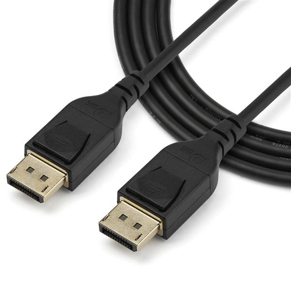 STARTECH 2m VESA Certified DisplayPort 1.4 Cable - 8K 60Hz HBR3 HDR - 6ft Super UHD DisplayPort to DisplayPort Monitor Cord - Ultra HD 4K 120Hz DP 1.4 Slim Video Cable M|M DP Connector (DP14MM2M) (DP14MM2M)