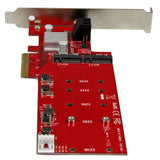 STARTECH 2x M.2 NGFF SSD RAID Controller Card plus 2x SATA III Ports - PCIe - Two Slot PCI Express M.2 RAID Card plus Two SATA Ports (PEXM2SAT3422) (PEXM2SAT3422)