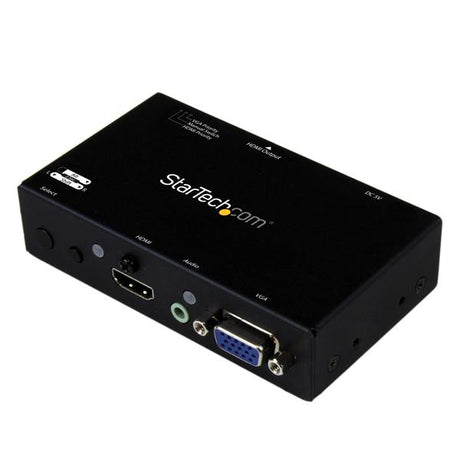 STARTECH 2x1 VGA + HDMI to HDMI Switch | Selector Box - 1080p Multi Video Input Automatic Switcher - 2 Computers In 1 Monitor Out (VS221VGA2HD) (VS221VGA2HD)