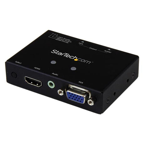 STARTECH 2x1 VGA + HDMI to VGA Converter Switch w| Priority Switching | Multi-format VGA and HDMI to VGA Selector | 1080p (VS221HD2VGA)