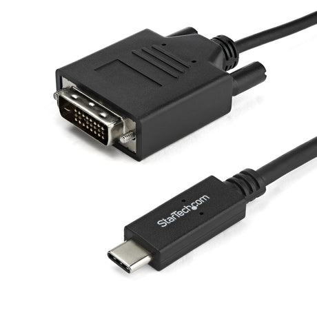 STARTECH 3.3 ft | 1 m USB-C to DVI Cable - USB Type-C Video Adapter Cable - - Black (CDP2DVIMM1MB) (CDP2DVIMM1MB)