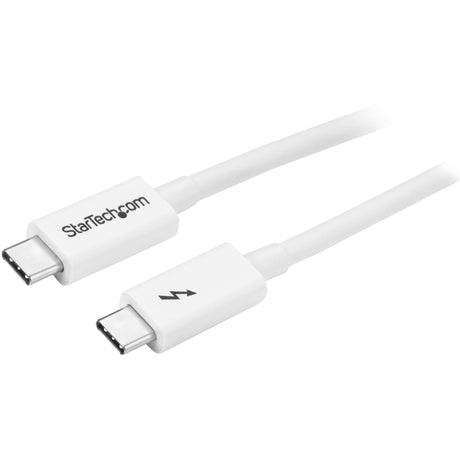 STARTECH 3.3ft (1m) Passive Thunderbolt 3 Cable | 20Gbps | 100W PD | 4K Video | Thunderbolt Cable | Compatible with USB4|DP Alt Mode | Thunderbolt 4 | USB 3.2|Type-C (TBLT3MM1MW) (TBLT3MM1MW)