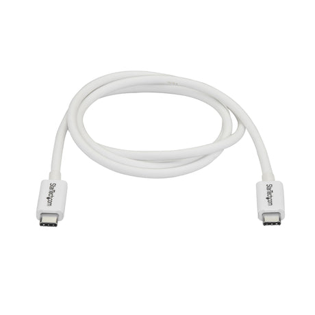 STARTECH 3.3ft (1m) Passive Thunderbolt 3 Cable | 20Gbps | 100W PD | 4K Video | Thunderbolt Cable | Compatible with USB4|DP Alt Mode | Thunderbolt 4 | USB 3.2|Type-C (TBLT3MM1MW) (TBLT3MM1MW)