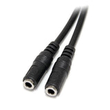 STARTECH 3.5mm Audio Extension Cable - Slim Audio Splitter Y Cable and Headphone Extender - Male to 2x Female AUX Cable (MUY1MFFS) (MUY1MFFS)