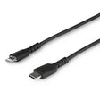 STARTECH 3 foot (1m) Durable Black USB-C to Lightning Cable - Heavy Duty Rugged Aramid Fiber USB Type C to Lightning Charger|Sync Power Cord - Apple MFi Certified iPad|iPhone 12 (RUSBCLTMM1MB) (RUSBCLTMM1MB)