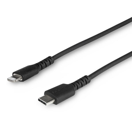 STARTECH 3 foot (1m) Durable Black USB-C to Lightning Cable - Heavy Duty Rugged Aramid Fiber USB Type C to Lightning Charger|Sync Power Cord - Apple MFi Certified iPad|iPhone 12 (RUSBCLTMM1MB) (RUSBCLTMM1MB)