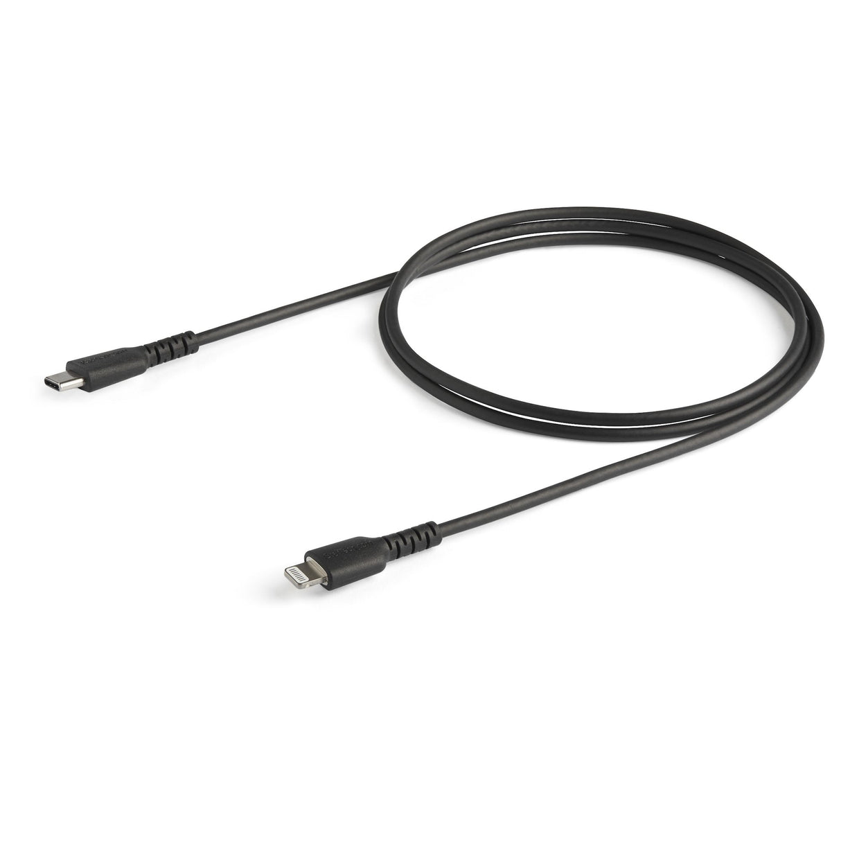 STARTECH 3 foot (1m) Durable Black USB-C to Lightning Cable - Heavy Duty Rugged Aramid Fiber USB Type C to Lightning Charger|Sync Power Cord - Apple MFi Certified iPad|iPhone 12 (RUSBCLTMM1MB) (RUSBCLTMM1MB)