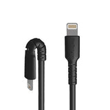 STARTECH 3 foot (1m) Durable Black USB-C to Lightning Cable - Heavy Duty Rugged Aramid Fiber USB Type C to Lightning Charger|Sync Power Cord - Apple MFi Certified iPad|iPhone 12 (RUSBCLTMM1MB) (RUSBCLTMM1MB)