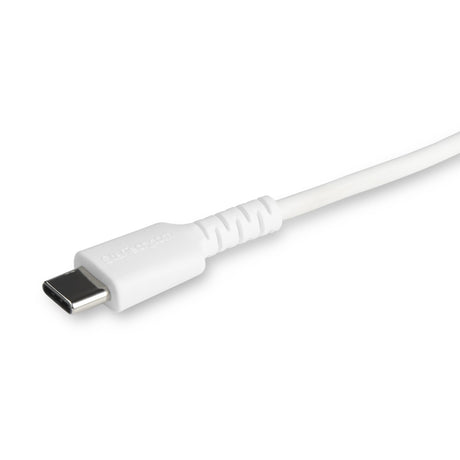 STARTECH 3 foot (1m) Durable White USB-C to Lightning Cable - Heavy Duty Rugged Aramid Fiber USB Type A to Lightning Charger|Sync Power Cord - Apple MFi Certified iPad|iPhone 12 (RUSBCLTMM1MW) (RUSBCLTMM1MW)