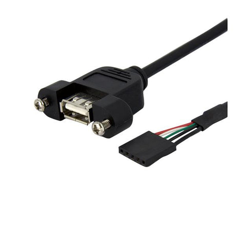 STARTECH 3 ft Panel Mount USB Cable - USB A to Motherboard Header Cable F|F - USB A-Female to USB Header Adapter - USB-A (F) Port | 3ft (USBPNLAFHD3)