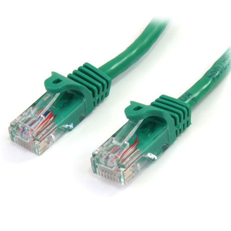 STARTECH 3 m Green Cat5e Snagless RJ45 UTP Patch Cable - 3m Patch Cord - Ethernet Patch Cable - RJ45 Male to Male Cat 5e Cable (45PAT3MGN) (45PAT3MGN)